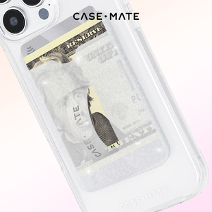 CaseMate 硅胶磁吸创意手机指环卡夹MagSafe便携通用手机壳环扣少女适用iPhone17promax磁吸指环套手机卡包