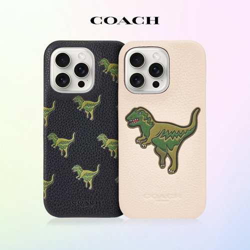 Coach苹果16手机壳轻奢高级皮革