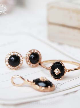 天然水晶温婉复古银饰戒指环