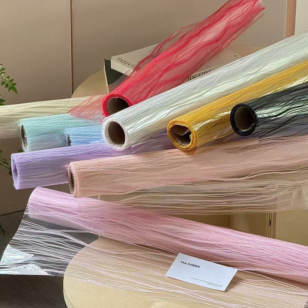 赛丽蒂亚水晶OPP条纹鲜花包装纸彩色果冻花店花艺花束包花资材