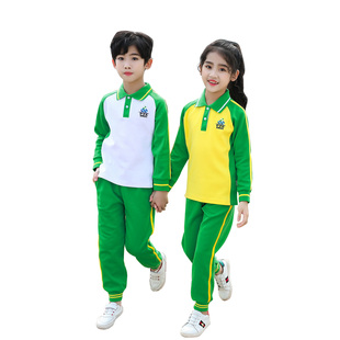 短袖 春秋装 夏季 纯棉长袖 男生女生套装 广州番禺区小学生校服夏装