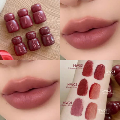 fwee玫瑰系列rose obession哑光丝绒唇釉MW01烘焙玫瑰灰粉色小众