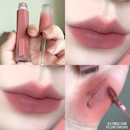 3CE第二代丝绒高定唇釉雾面哑光口红27PLUM SMOKE梅比乌斯冷裸棕