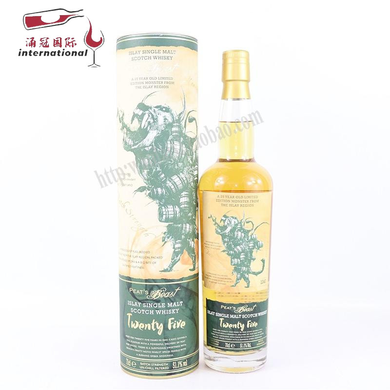 洋酒 泥煤怪兽25年桶强限量版单一麦芽威士忌非冷凝 PEAT'S BEAST