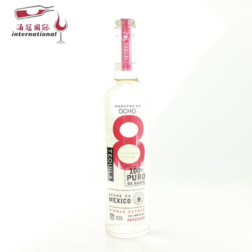 墨西哥进口OCHO Reposado Tequila田园8号金龙舌兰酒 特基拉