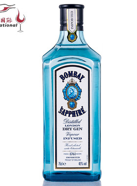 洋酒孟买蓝宝石金酒 毡酒 琴酒 BOMBAY SAPPHIRE GIN孟买金酒