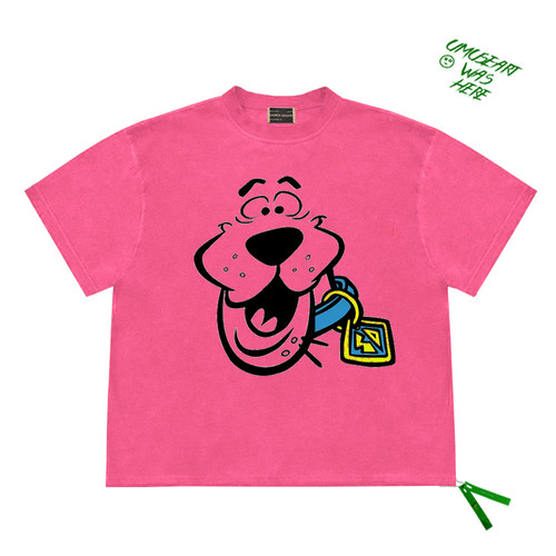 scooby doo史酷比狗狗简笔画插画图案cropped top可爱休闲短袖T恤