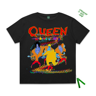 新款 oldschool风古着感T恤 男女情侣夏季 queen皇后乐队硬摇滚短袖