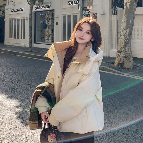 大码羽绒外套女冬羽绒服