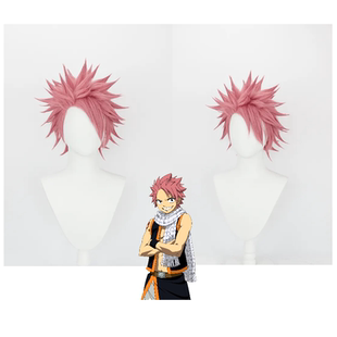 妖精的尾巴 纳兹cos假发 多拉尼格尔 粉色翻翘造型假发