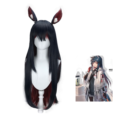 明日方舟德克萨斯带兽耳cos假发