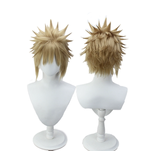 【烈火】FF7 最终幻想7 克劳德·斯特莱夫 cosplay假发奶金色造型