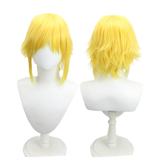 【烈火】彩虹社虚拟主播一期 YouTube卯月光生 金黄色cos动漫假发