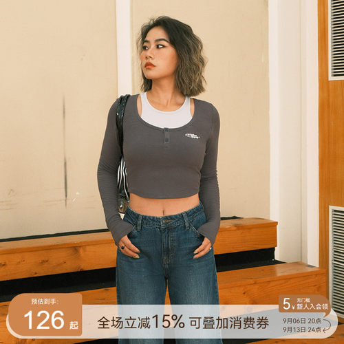 AlphaGym假两件长袖女