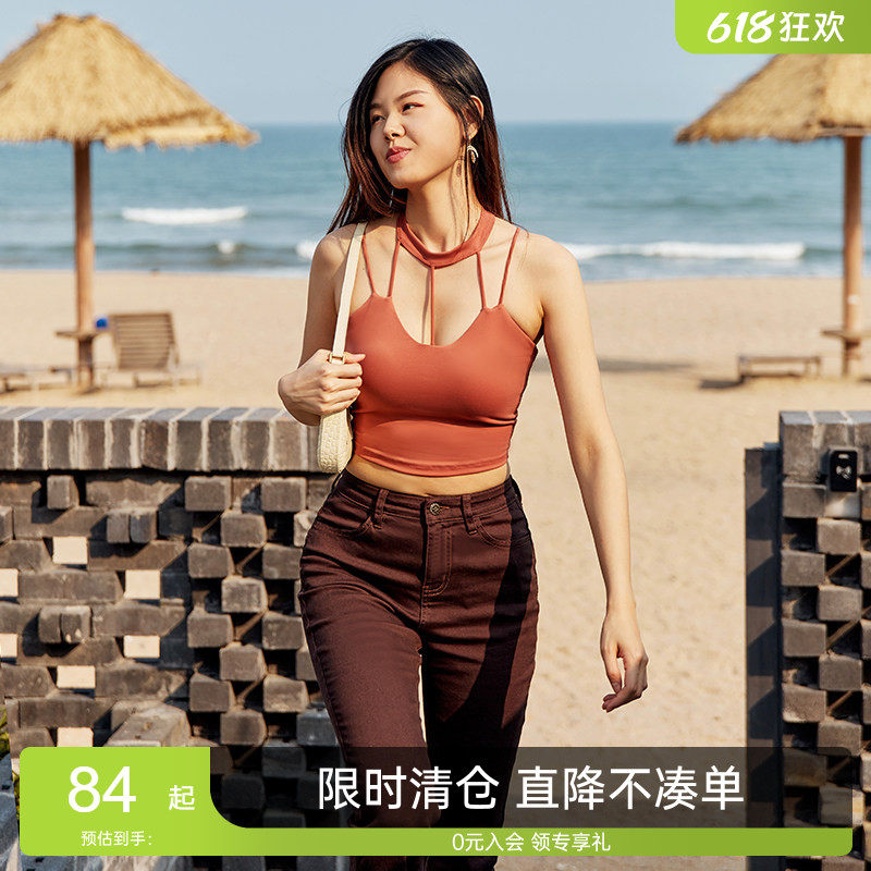 【限时特价】重工款细肩带chocker bra 可外穿运动瑜伽健身背心