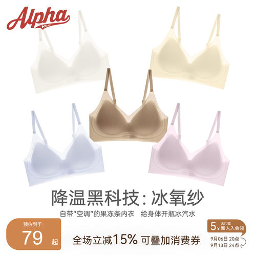 AlphaGym果冻条支撑文胸 冰氧纱凉感透气 收副乳无痕内衣