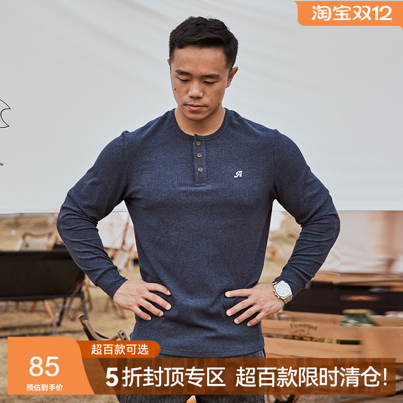 alpha美式复古风休闲运动套头衫