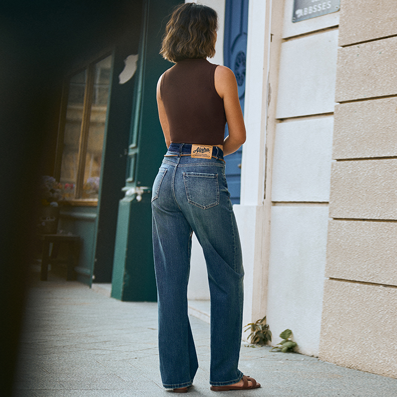 AlphaGym撞色绳牛仔裤运动