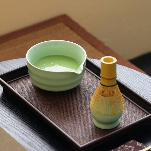 日式抹茶碗打抹茶宋代点茶工具陶瓷茶碗茶杯搅拌器抹茶刷茶筅套装