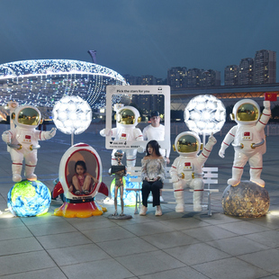 饰品 宇航员大摆件太空人雕塑户外航天模型景区网红打卡商场美陈装
