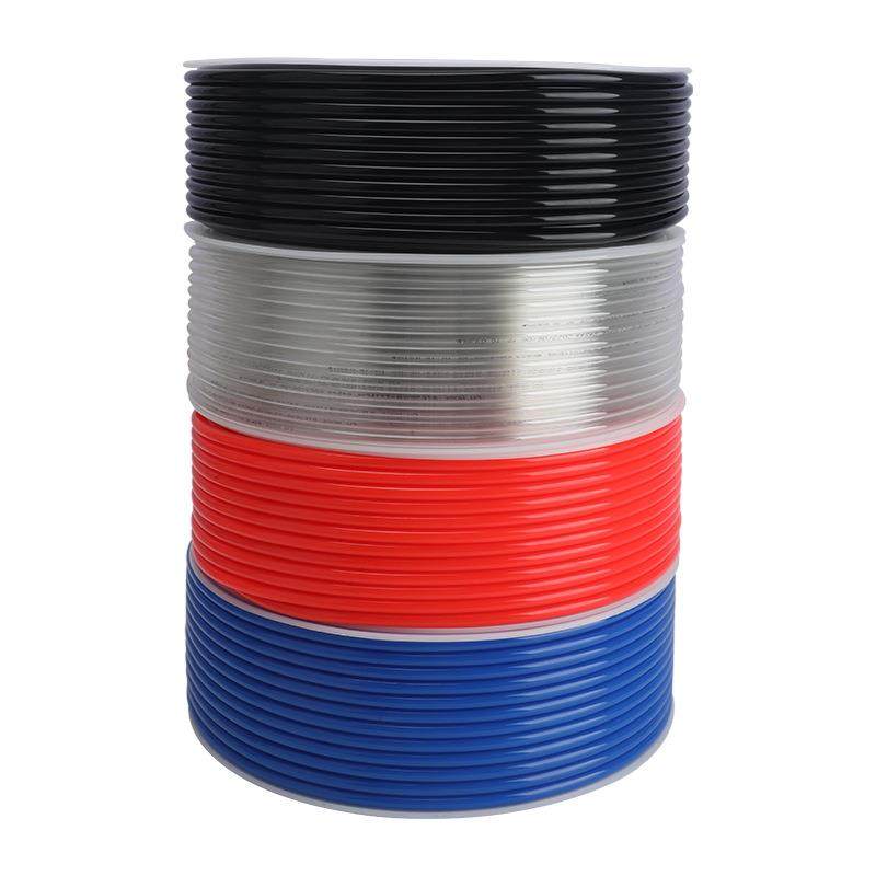 PU高压软管PU4/6/8/10/12/14/16mm透明红蓝黑气动气泵气管进口料