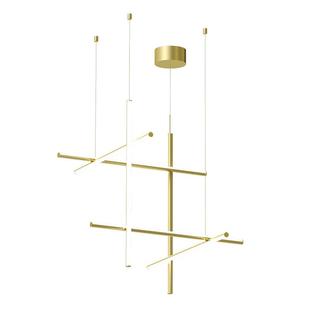 现代酒店别墅长条工程吊灯复式 楼挑空客厅楼梯间餐厅设计师线条灯