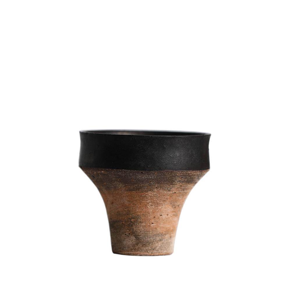 陶艺家作品系列原朴大号杯陶瓷品杯粗陶侘寂风茶杯内金属黑釉极,餐饮具,茶杯,淘宝优惠券,粉丝福利购,淘宝优惠卷