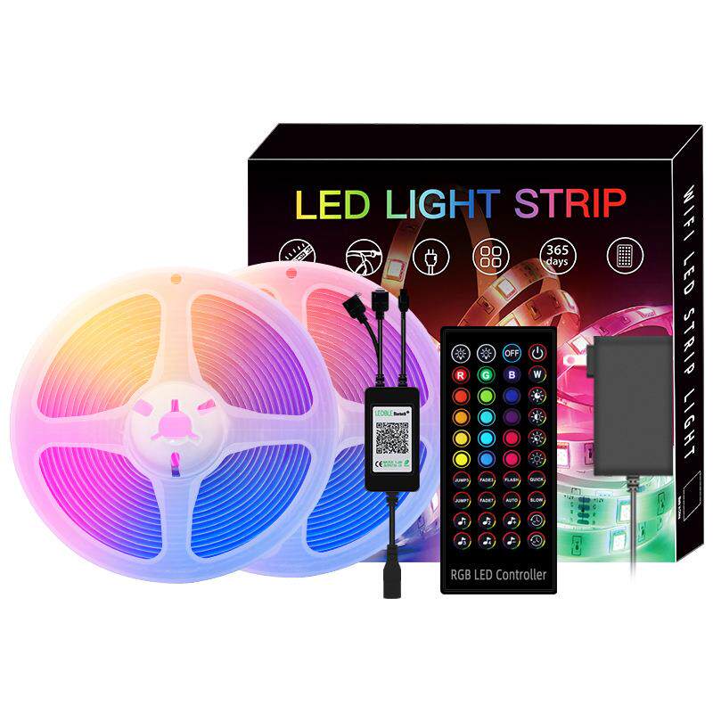 新款COB软灯带RGB彩色霓虹线条灯12V超高亮氛围灯LED柔性灯条套装