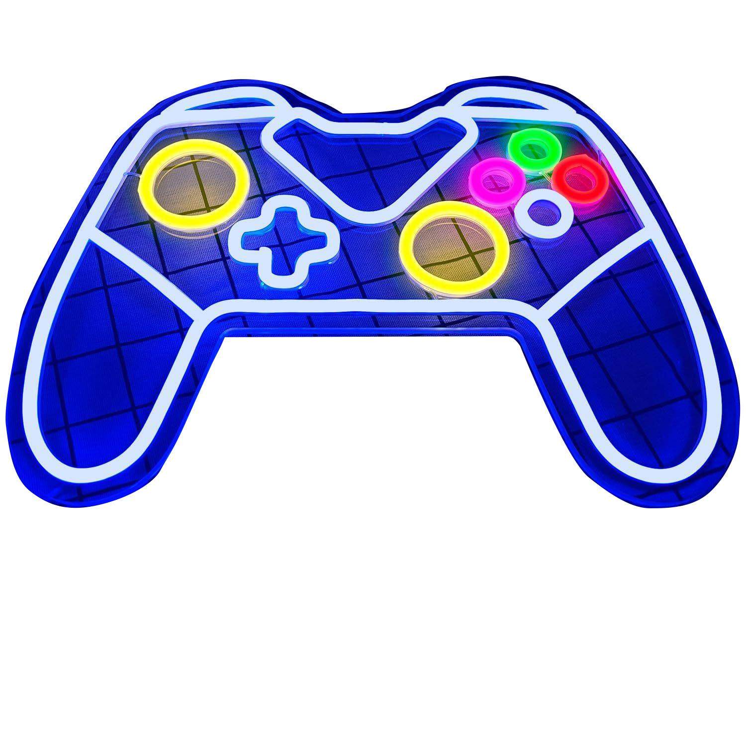 新品led霓虹灯游戏机手柄电商ins造型灯网红氛围装饰节日