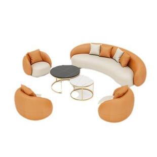 酒店大堂皮艺沙发售楼处接待会客厅商务办公休闲区洽谈沙发椅组合