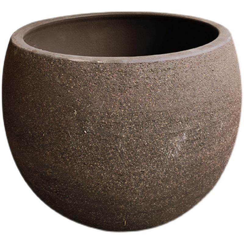 特大口径黑陶紫砂粗陶花盆户外釉素烧陶瓷陶罐阳台鱼缸养鱼种树,家居饰品,花盆,淘宝优惠券,粉丝福利购,淘宝优惠卷