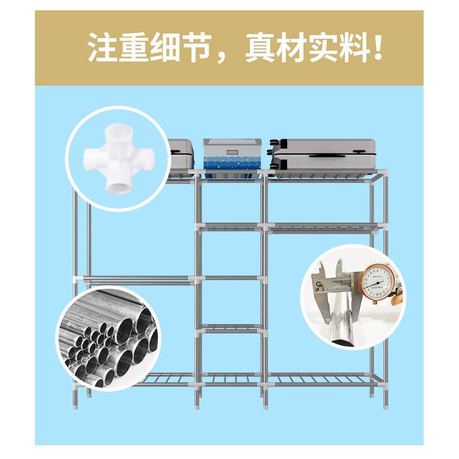 简易布衣柜钢管加粗加固全钢架加厚单双人组装挂衣橱柜子