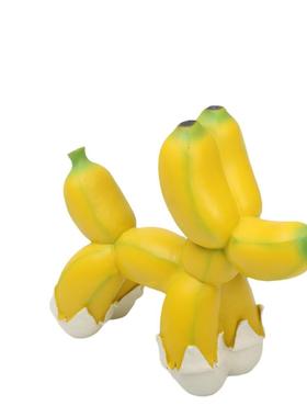 爆款气球狗香蕉狗动物抽象摆件装饰品家居室内摆件