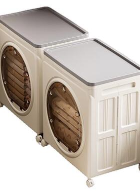 前开门大容量衣物被子收纳柜储物柜翻盖可折叠衣服收纳箱整理箱