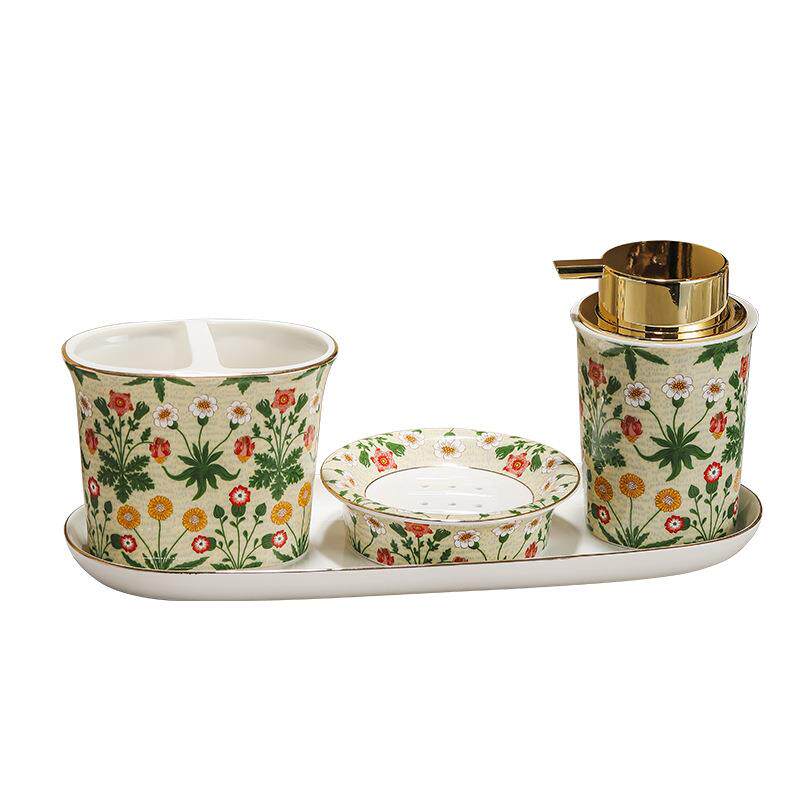 绽放系列之洗漱套装漱口杯置物架家用牙膏牙刷杯情侣刷牙杯子一对