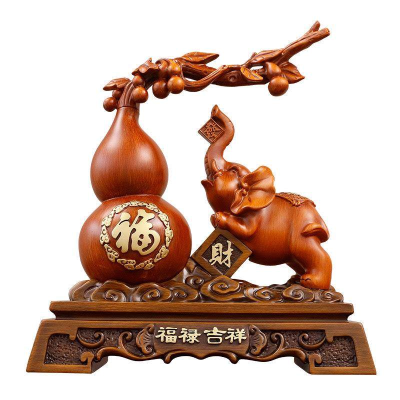 义乌树脂工艺品厂家葫芦大象福禄吉祥客厅鱼缸玄关书桌装饰品摆件,家居饰品,装饰摆件,淘宝优惠券,粉丝福利购,淘宝优惠卷