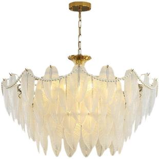 客厅灯具 主卧轻奢美式 法式 卧室羽毛灯少女网红房间吊灯2025年新款