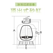厂家泳池过滤砂缸石英砂泳池过滤器沙罐养殖砂缸沙缸过滤器顶出