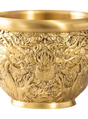 纯铜香炉家用室内全铜供奉插线礼佛檀香财神爷烧黄铜