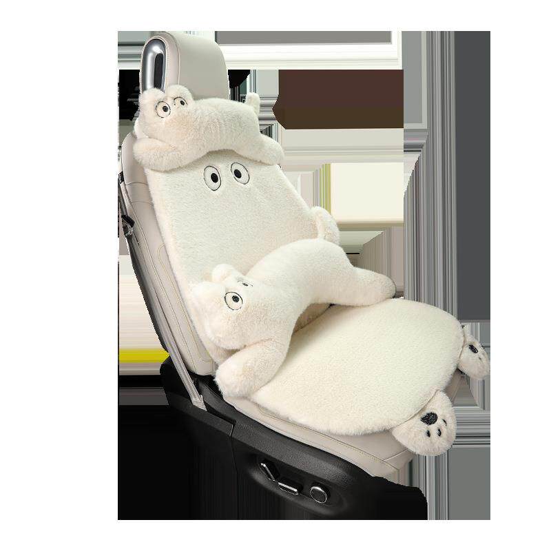 汽车全套坐垫毛绒保暖简约可爱椅垫防滑冬天用车载座垫通用垫子