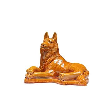 洛阳唐三彩狼狗斗狗陶瓷生肖家居客厅装饰品工艺品摆件开业礼品