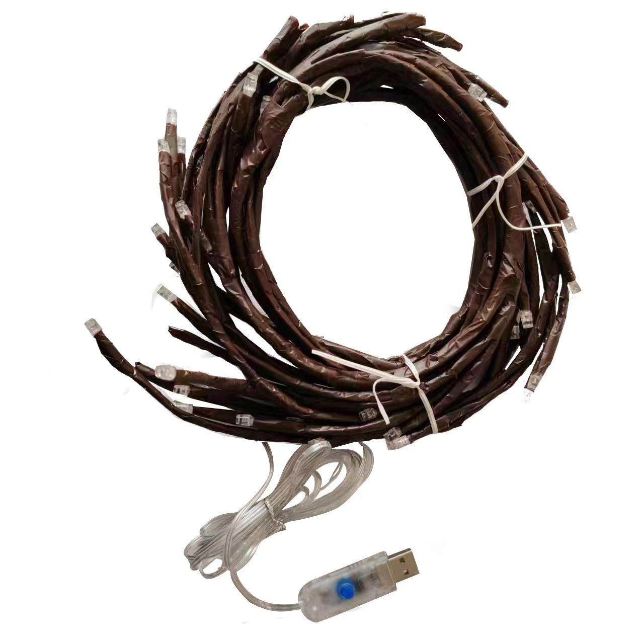 LED仿真藤蔓树枝藤条灯房间氛围装饰造型灯节日婚礼布置圣诞树灯