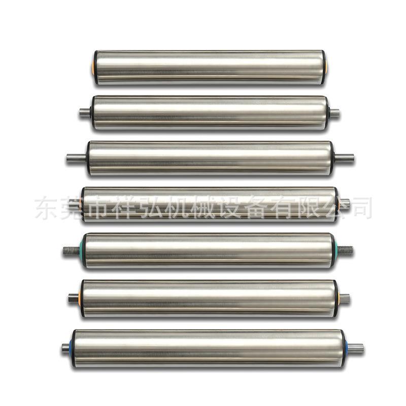 塑胶轴承座胶盖防水防锈滚筒不锈钢无动力输送托辊筒传送pvc滚轴图片