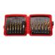13件套六角柄复合丝锥红色塑盒钻攻倒角一体公英制美制组合套装