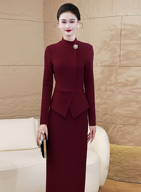 巨好看的冬装连衣裙女2025新款长袖遮肉显瘦宴会长裙气质包臀裙76