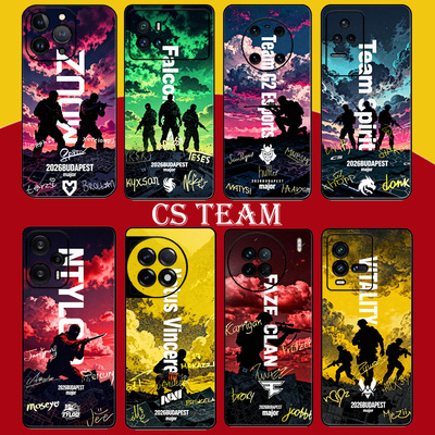 cs战队手机壳签名浮雕镭射工艺