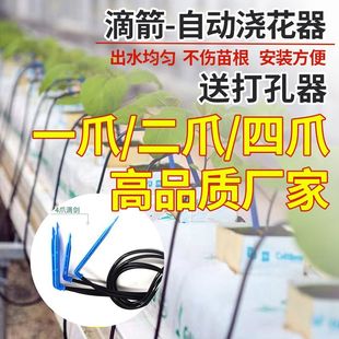 一出四滴箭套装黄瓜花园农田稳流器懒人滴灌分流器喷头定时一整套