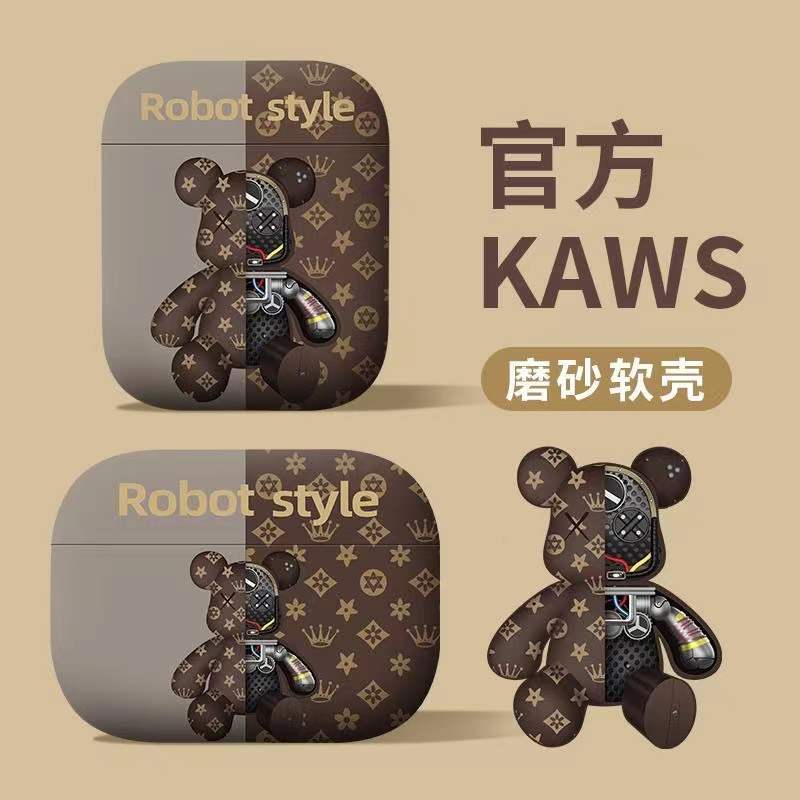 适用airpodspro3保护套苹果耳机pro二代3高级感暴力熊第三代一五1硅胶软壳airpod盒ipods包无线蓝牙airpods壳