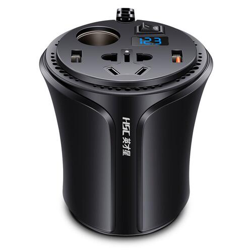 英才星车载逆变器汽车电源转换器车用高通接口12V转220V
