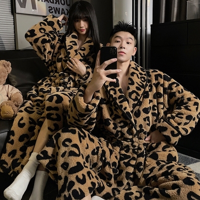 加肥加大码超长睡袍珊瑚绒